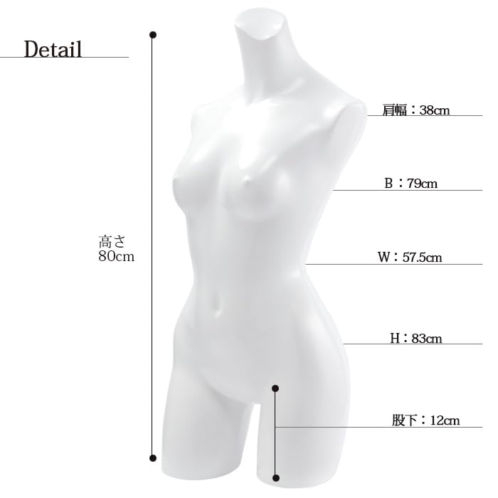 Amazon.co.jp: 卓上トルソー レディース ポーズタイプ 樹脂製 ラッカー