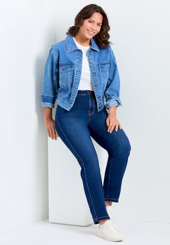 Women's Plus Size Tall Butter Denim Straight Leg Jean4