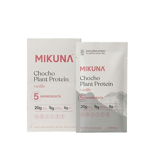 Image of Mikuna Plant Protein Powder, Vanilla (8 Servings) - 5 Ingredients, Non-Isolate, Lectin Free, Vegan Protein - 20g Protein, 8g Fiber - Dairy Free, Pea Free, Gluten Free, Low FODMAP, GLP-1 Friendly