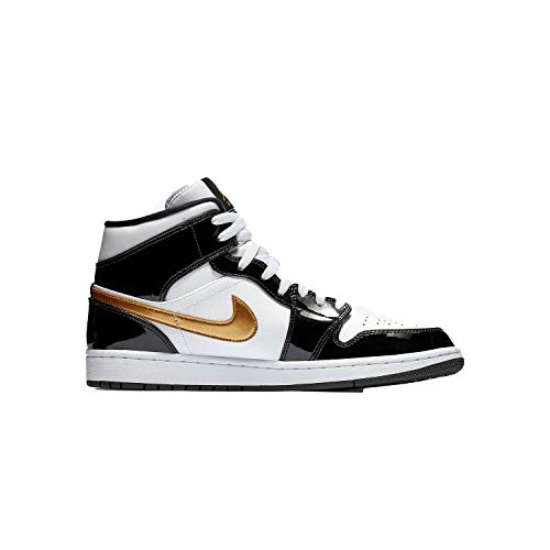 (Men's) Air Jordan 1 Mid SE 'Patent Metallic Gold' (2018) 852542-007
