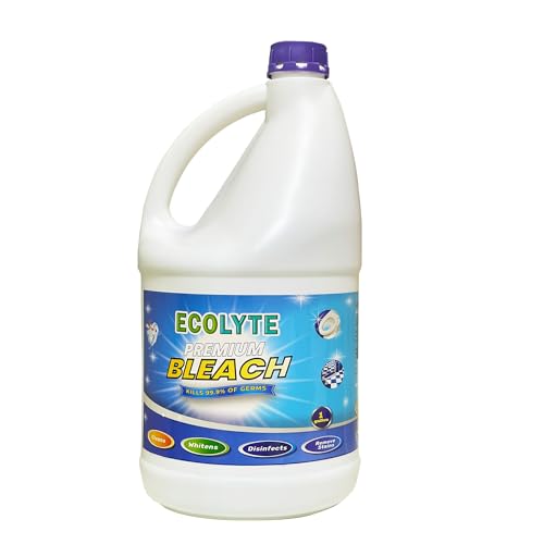 ECOLYTE+ Disinfectant Ecolyte Premium Bleach For White Clothes Removes Tough Stains | Brighter Whites | Ideal for Bathroom Taps Basins Showers & Toilet Cleaner - 1 Gallon