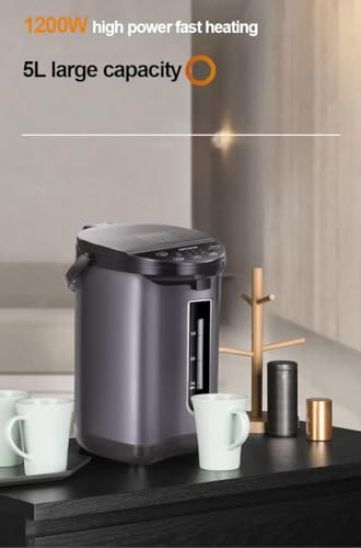 Dispenser istantaneo di acqua calda con temperatura regolabile, blocco bambini, base girevole, opzioni di erogazione multiple, timer 24 ore e funzione di ri-ebollizione per uso domestico e ufficio