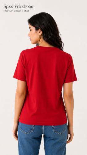 Image of Women's Plain Cotton T-Shirt