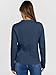ANRABESS Womens Cable Knit Sweaters Long Sleeve V Neck Sweater Tops Casual Pullover Polo Shirts 2025 Fall Fashion Outfits Deep Blue S