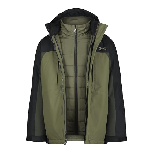 Image of Under Armour Boys' Westward 3-in-1 Jacket, Removable Quilted Liner & Hood, Windproof & Water Repellant