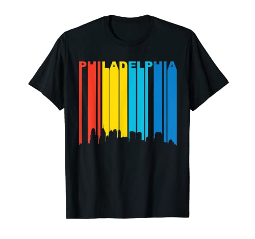 Chemise rétro des années 1970 Philadelphia Pennsylvanie Downtown Skyline T-Shirt