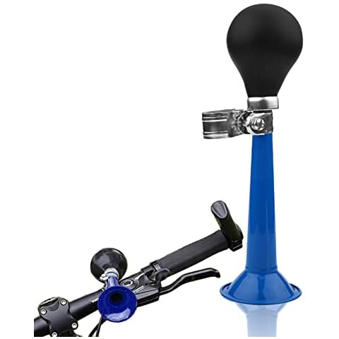 FILFEEL Bocina de Aire para Bicicleta Retro de Metal Cromado Azul Cover
