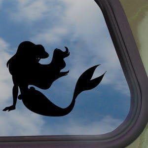 Amazon アリエル 人魚姫 リトルマーメイド マーメイド 映画 ディズニー アニメ Disney 抜群の耐久性 黒 ブラック 防水 耐油性 高品質プレミアム アート ステッカー ウォールステッカー 車 カー用品 バイク 壁 Pc インテリア スーツケース ほとんど何にでも貼れる
