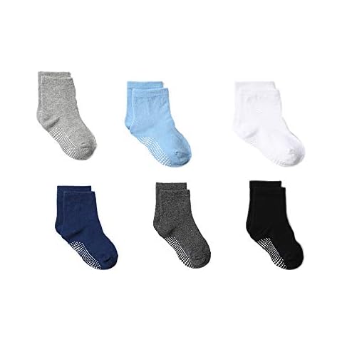 CHAYANG 6 Pairs Anti-slip Baby Boys Socks Cotton Toddler Calf Socks 1-7 Years Cover