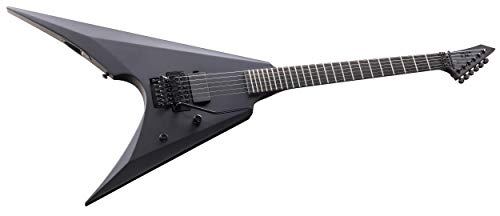 esp ltd arrow black metal electric guitar black satin
