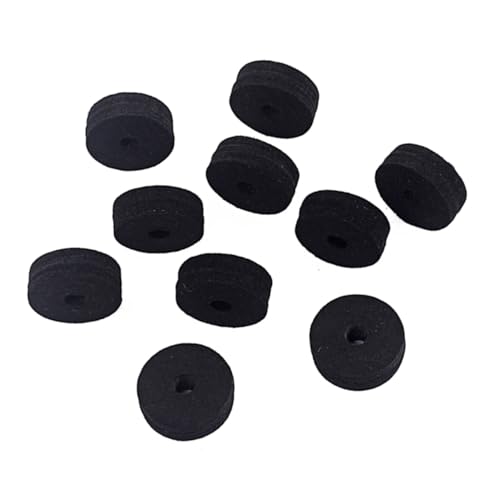 SUPVOX Bass Drum Felt Washers 10-pack Felt Pads for Cymbals Guitar Straps Crash Cymbal Clutch Soft Material