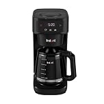 Instant Infusion Brew Automatic Filter Coffee Maker 24 Hour Programmable Coffee Machine, Glass Carafe, Digital Display - Keep Warm Function, 4-12 cup Customisable Brewing, Black