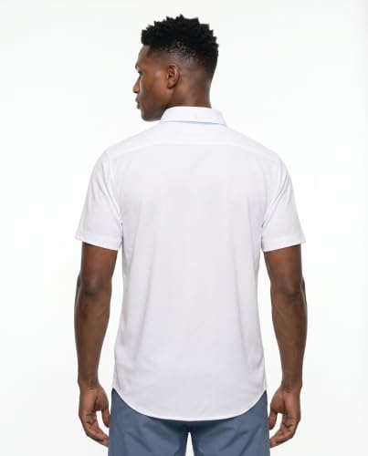 Image of Visive Mens Shirts Multi Packs Short Sleeve Button Down Dress Shirts Solid Color Big and Tall
