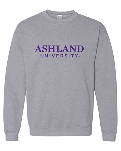 CreateMyTee | Ashland U University 1 Color Text Crewneck Sweatshirt