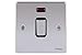Price comparison product image Schneider Electric Ultimate Low Profile - Single Light Switch, Double Pole, 20AX, with Neon Indicator, GU2511BPC, Polished Chrome with Black Insert