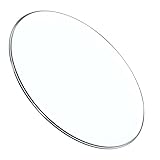 Mesa redonda de vidrio templado transparente de 8 mm de grosor con borde biselado, protector de 45,72 cm para el hogar, comedor, oficina, escritorio o mesa de café