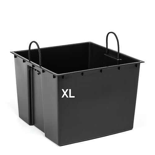 MELTOM Einsatz Pflanzeinsatz für den Topf mit Griffen Quadratisch Eckig Größe XL 27 x 27 x 28 cm Schwarz