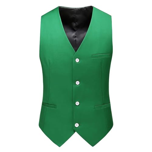 Men's Slim Fit V-Neck Formal Vest Business Wedding Groomsmen Solid Color Vest2