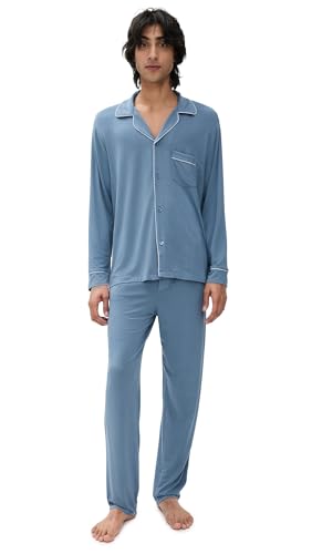 Eberjey Conjunto de pijama William para hombre, Azul (Coastal Blue), Small Eberjey Conjunto de pijama William para hombre, Azul (Coastal Blue), Small