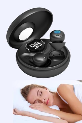 Wnqou Sleep Earbuds Soft Lightweight Earbuds Noise Reduction Noise Cancelling In-Ear Mini Sleeping earphones for Side Sleepers, Snoring (Black)