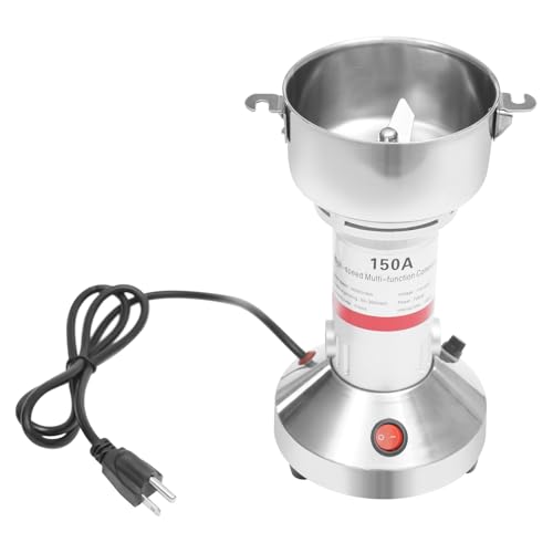 150g Electric Grain Mill Grinder, 850W High Speed Commercial Powder Grinders, Stainless Steel Pulverizer Powder Machine for Dried Grains Spices Herbs Coffee Corn Pepper