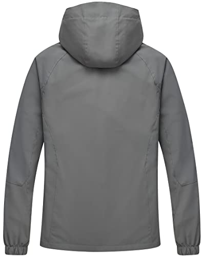 Diamond Candy Women's Waterproof Rain Jacket with Hood Lightweight Outdoors Raincoat - Thumbnail 2