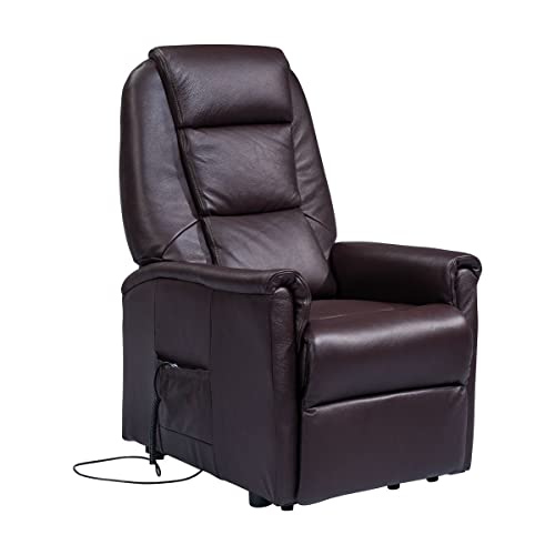 POLTRONE ITALIA Rebecca 2 Motoren Leder PERSONALISIERTEN fernsehsessel mit aufstehhilfe Medizinisches Gerät 2 Räder Schwarz