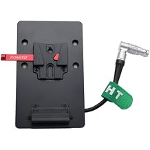 Battery Plate V-Mount Power for DJI Ronin 4D, Right Angle Rotatable Adjustable 6 Pin Female 8cm