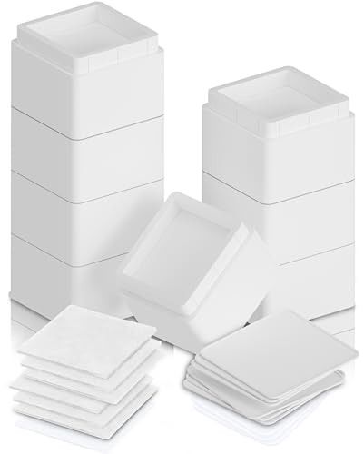 Utopia Bedding Bed Risers 3 Inch - Pack of 8 - Adjustable Furniture Risers 3 & 6 inch - Anti Slip Foam & Rubber Pad - Stackable Bed Lifts Risers Heavy Duty for Sofa Bed Table Couch & Chair (White)