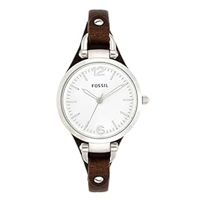 Fossil Georgia Women’s Watch with Genuine Leather Bracelet Band