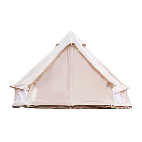 Carpa Bell de Lona Para Camping 2 Personas Impermeable Beige miniatura 4