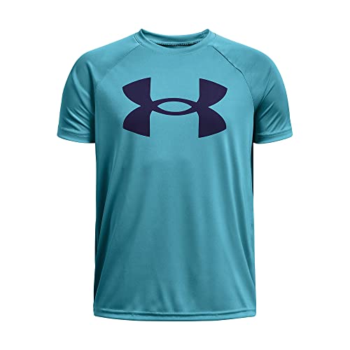 Image of Under Armour Boys Tech Big Logo Short Sleeve T-Shirt Junior Glacier Blue 9-10 Years