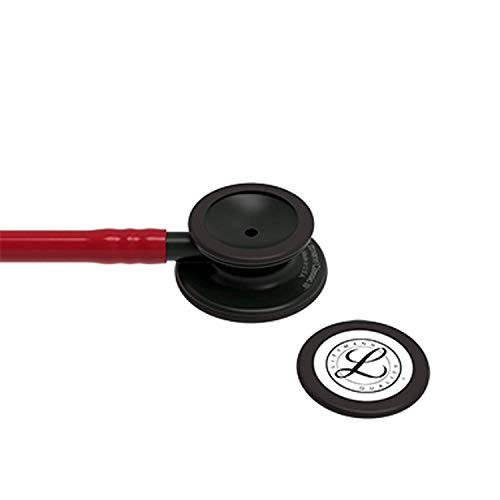 Image of 3M Littmann Classic III Monitoring Stethoscope, Black-Finish Chestpiece Burgundy Tube, 27 inch, 5868