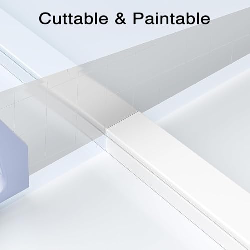 Kit de cubierta para cables montada en pared, cubierta ignífuga de PVC para cables, adecuada para 4/5 cables Ethernet o 5/6 cables de cobre de 24x14 mm miniatura 2