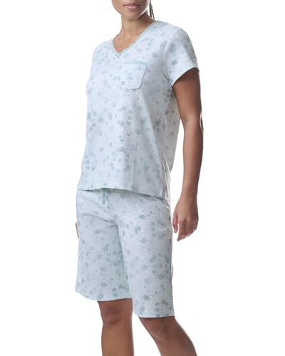 Image of Karen Neuburger Women's Short-sleeve Tee and Bermuda Short Pajama Set