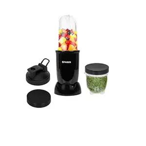 Faber Sportz Blender FSB 2-in-1 Nutrifit Nero| Mixer Grinder Blender|400W|100% Copper Motor| Detachable SS Blade|2 PC Jars 500ML & 300ML|Wet & Dry Grinding|Nutri Blender Smoothie|2 Year Warranty