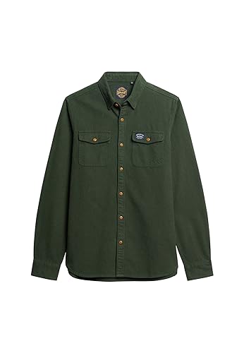 Image of Superdry Men's Trailsman Flannel Shirt T, Enamel Green, 3XL