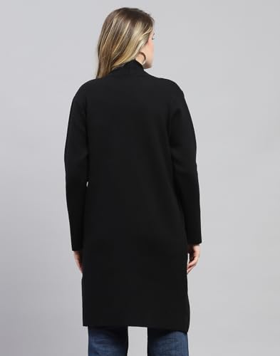 Image of Monte Carlo Womens Regular Fit Full Sleeve Front Open Solid Winter Cardigan (Pack of 1)