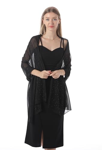 Women's Shawls and Wraps for Evening Dresses Sparkling Wedding Scarf Bridesmaid Scarves2