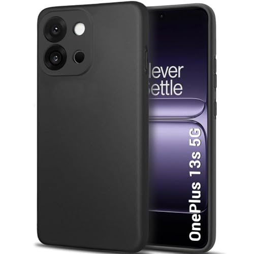 Image of TheGiftKart Sleek Back Cover Case for OnePlus 13s 5G | Slim Fit Protective Design | Ultra Matte Finish | Camera Protection Bump | Soft Silicon Back Cover Case for OnePlus 13s 5G (Silicone, Black)