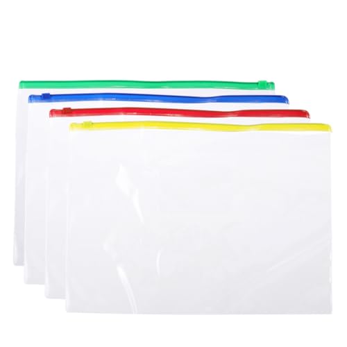Bolsa de archivos PVC cremallera reforzada INOOMP tamaño A5 para proteger papeles