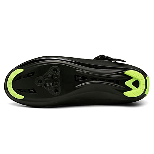 Mens Women Cycling Shoes,Indoor Bike Shoes With Look Delta,Outdoor Mountain Road Bike Lock Pedal Bike Shoes Black/Green #TOP6