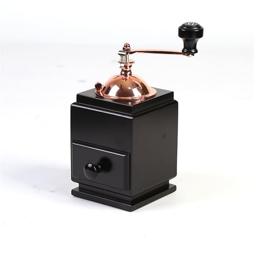 手挽きコーヒーミル 手回しコーヒーグラインダー 挽いたコーヒーメーカー ミニコーヒー豆グラインダー 家庭用(Black)