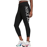 Longitud: 59 cm Nike Air Epic Fast Tght 7_8 - Leggings para mujer, color negro y plateado, talla M