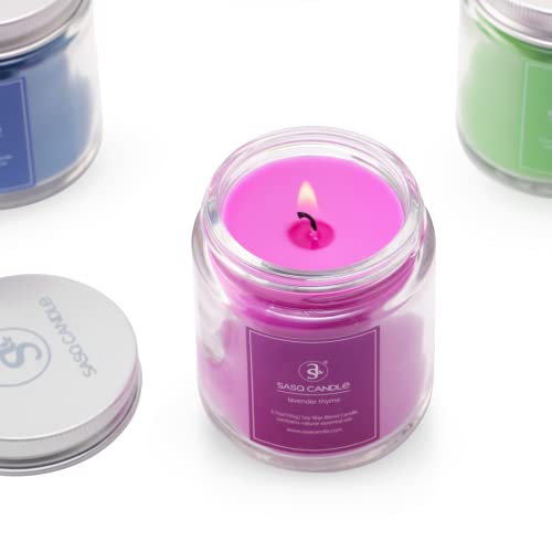 Scented Candles, Sasa Candle Jar Gifts For Women, Aromatherapy Candle 4Pcs, Soy Candles Set Gift Ideas, Lavender Candles For Home Scented, Birthday Gift For Women, House Warming Presents #TOP22