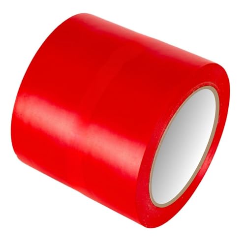 Image of GTSE 4 inch x 108 ft Red PVC Vinyl Floor Tape, 24 Rolls, Safety Marking Tape, 6 mil Thick, Suitable for Dance Floors, Gyms, Warehouses, Sports Facilities