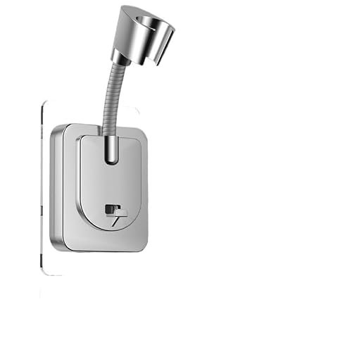 Gfjfsetsh Sliver 1Pcs Punch-Free Rotatable Shower Head Holder(Sliver)