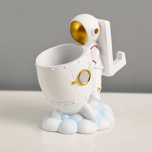 Idée cadeau originale : le porte-pinceaux de bureau astronaute au design spatial unique - 6