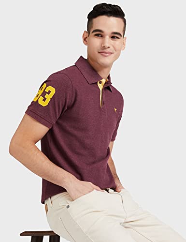 Image of Deniklo Men Cotton Rich Regular Fit Solid Polo T-Shirt | Men's Best T Shirt |Half Sleeves Casual T-Shirt |Classic Plain T-Shirt | Collar T Shirt|Polo T-Shirt for Men (Available in Plus Size)