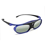 ONEVER Lunettes 3D rechargeables à obturateur actif pour tous les projecteurs DLP Link 3D rechargeables compatibles avec projecteur DLP ViewSonic BenQ Optoma Viewsonic DLP, FBA-178ZW-yanjing